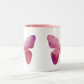 Tasse 2 Couleurs La liberté des papillons roses fantasque (Centre)