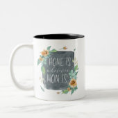 Tasse 2 Couleurs La maison d'aquarelle du jour de mère est partout (Gauche)