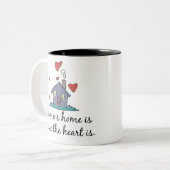 Tasse 2 Couleurs La maison de Mamo est où le coeur est (Devant gauche)
