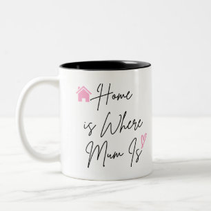 Tasse 2 Couleurs La Maison Est Où Maman Est - Un Cottage Cosy Log
