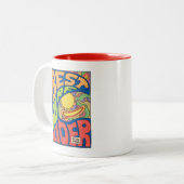 Tasse 2 Couleurs La meilleure affiche de surf jamais (Devant gauche)