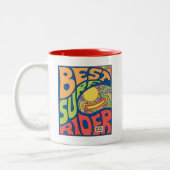 Tasse 2 Couleurs La meilleure affiche de surf jamais (Gauche)