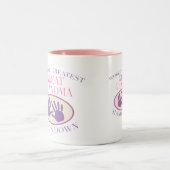 Tasse 2 Couleurs La meilleure grande grand-maman remet vers le bas (Centre)