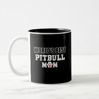 Tasse 2 Couleurs La meilleure maman de Pitbull du monde