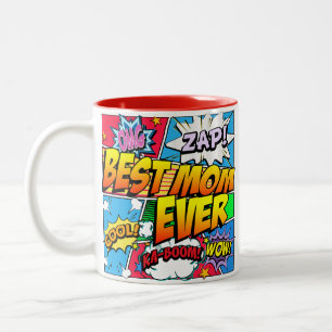 Tasse 2 Couleurs La meilleure maman personnalisent jamais la bande