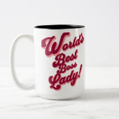 Tasse 2 Couleurs 'La meilleure patronne du monde' (Gauche)