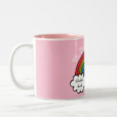 Tasse 2 Couleurs La meilleure tante jamais Rainbow rose (Gauche)