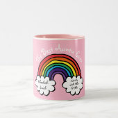 Tasse 2 Couleurs La meilleure tante jamais Rainbow rose (Centre)