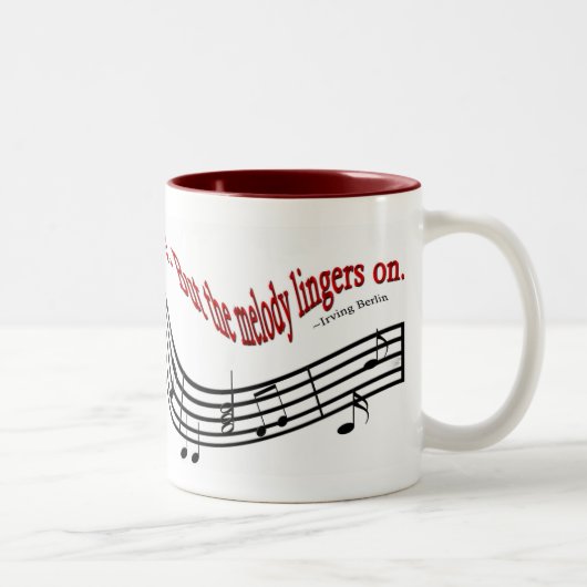 Tasse 2 Couleurs La mélodie s'attarde dessus (Droit)