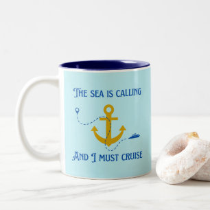 Tasse 2 Couleurs La mer appelle et je dois naviguer