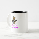 Tasse 2 Couleurs La musique est ma passion (Devant gauche)