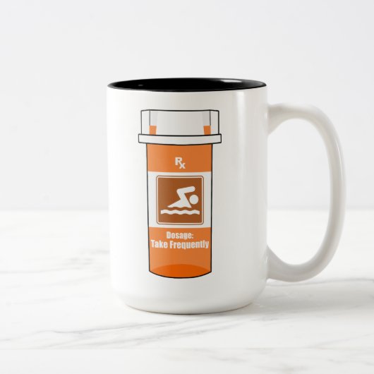 Tasse 2 Couleurs La natation est ma drogue (Droit)
