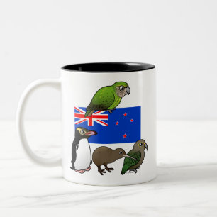 Tasse 2 Couleurs La Nouvelle Zélande Birdorables