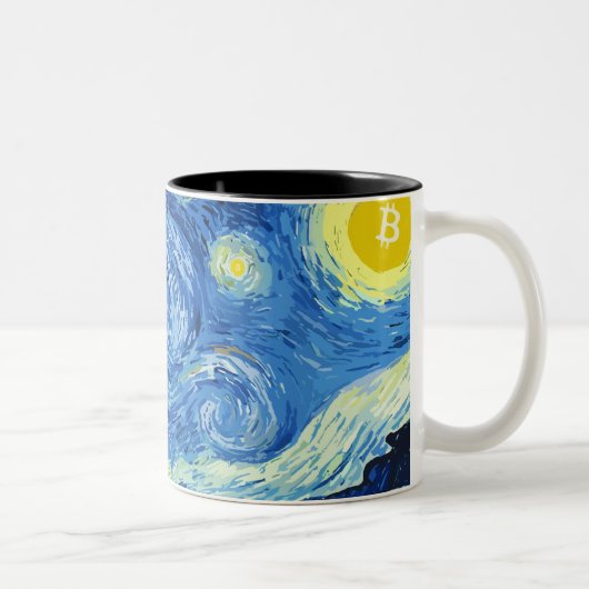 Tasse 2 Couleurs La nuit du Bitcoïny (Droit)