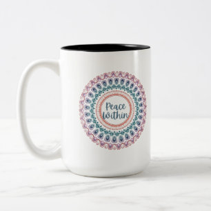 Tasse 2 Couleurs La Paix Au Pastel Mandala