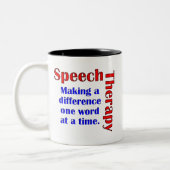 Tasse 2 Couleurs La parole Thereapy (Gauche)