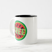 Tasse 2 Couleurs La pastèque Palestine libre - Liberté pour les Pal (Devant gauche)