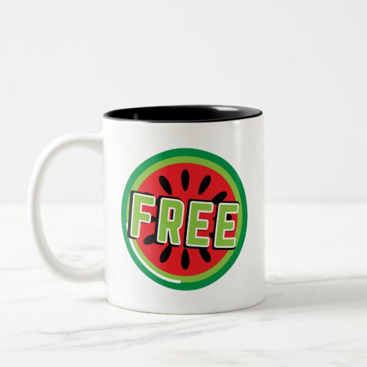 Tasse 2 Couleurs La pastèque Palestine libre - Liberté pour les Pal (Gauche)