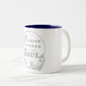 Tasse 2 Couleurs La pêche apaise l'âme (Devant droit)