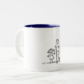 Tasse 2 Couleurs La petite fille de papa (Devant gauche)