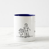 Tasse 2 Couleurs La petite fille de papa (Centre)