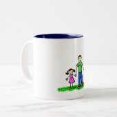 Tasse 2 Couleurs La petite fille de papa (Brunette) (Devant gauche)