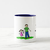 Tasse 2 Couleurs La petite fille de papa (Brunette) (Centre)