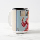 Tasse 2 Couleurs La petite fille du journal du matin (Devant gauche)