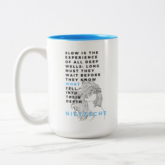 Tasse 2 Couleurs La philosophie de l'âme profonde cite Nietzsche (Gauche)