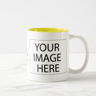 Tasse 2 Couleurs La photo attaque - jaunissez le modèle 15oz de