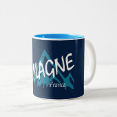 Tasse 2 Couleurs La Plagne France Mountains (Devant droit)