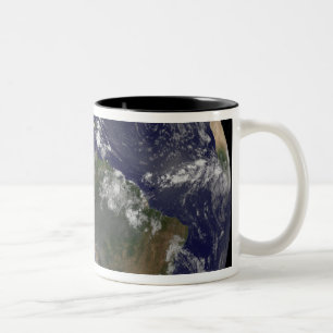 Tasse 2 Couleurs La pleine terre montrant l'Amérique du Nord et de