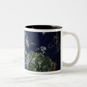 Tasse 2 Couleurs La pleine terre montrant le nord et l'Amérique du