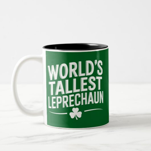 Tasse 2 Couleurs La plus haute journée Leprechaun St. Patrick (Gauche)