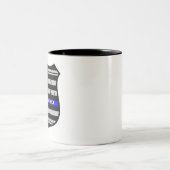 Tasse 2 Couleurs La police Badge Blue Line retiré (Centre)
