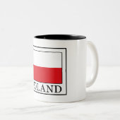 Tasse 2 Couleurs La Pologne (Devant droit)