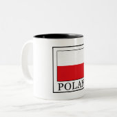 Tasse 2 Couleurs La Pologne (Devant gauche)