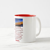Tasse 2 Couleurs La prière de sérénité dans l'espace rouge (Devant droit)