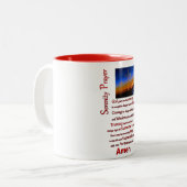 Tasse 2 Couleurs La prière de sérénité dans l'espace rouge (Devant gauche)