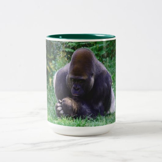 Tasse 2 Couleurs La prière Gorilla (Centre)