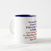Tasse 2 Couleurs La principale mort de Causeof de, fibromyalgie, I… (Devant gauche)