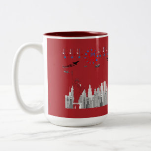 Tasse 2 Couleurs La quatrième brique rouge scintillante