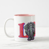 Tasse 2 Couleurs La Saint-Valentin des éléphants (Gauche)