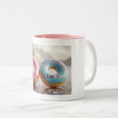 Tasse 2 Couleurs La Saint-Valentin, le beignet (Devant droit)