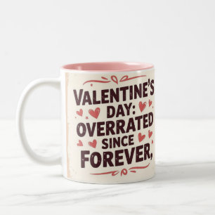 Tasse 2 Couleurs la Saint-Valentin surfait depuis toujours chic
