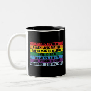 Tasse 2 Couleurs La science est la vraie matière de vie noire