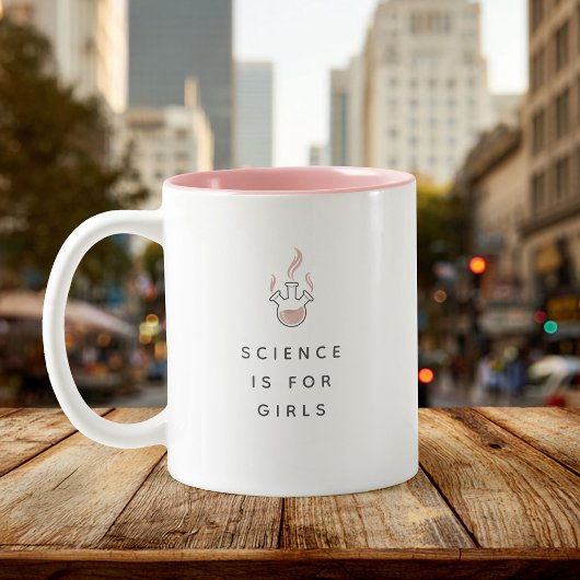 Tasse 2 Couleurs La science est pour les filles Cool moderne tendan