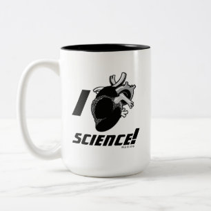Tasse 2 Couleurs La Science I (de coeur anatomique)