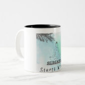 Tasse 2 Couleurs La sérénité commence à l'intérieur : un message de (Devant gauche)