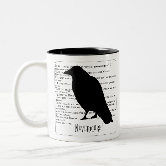 Tasse 2 Couleurs La silhouette de Raven (Gauche)